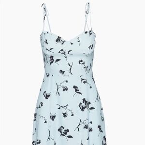 Wilfred Black and White Floral Mini Dress